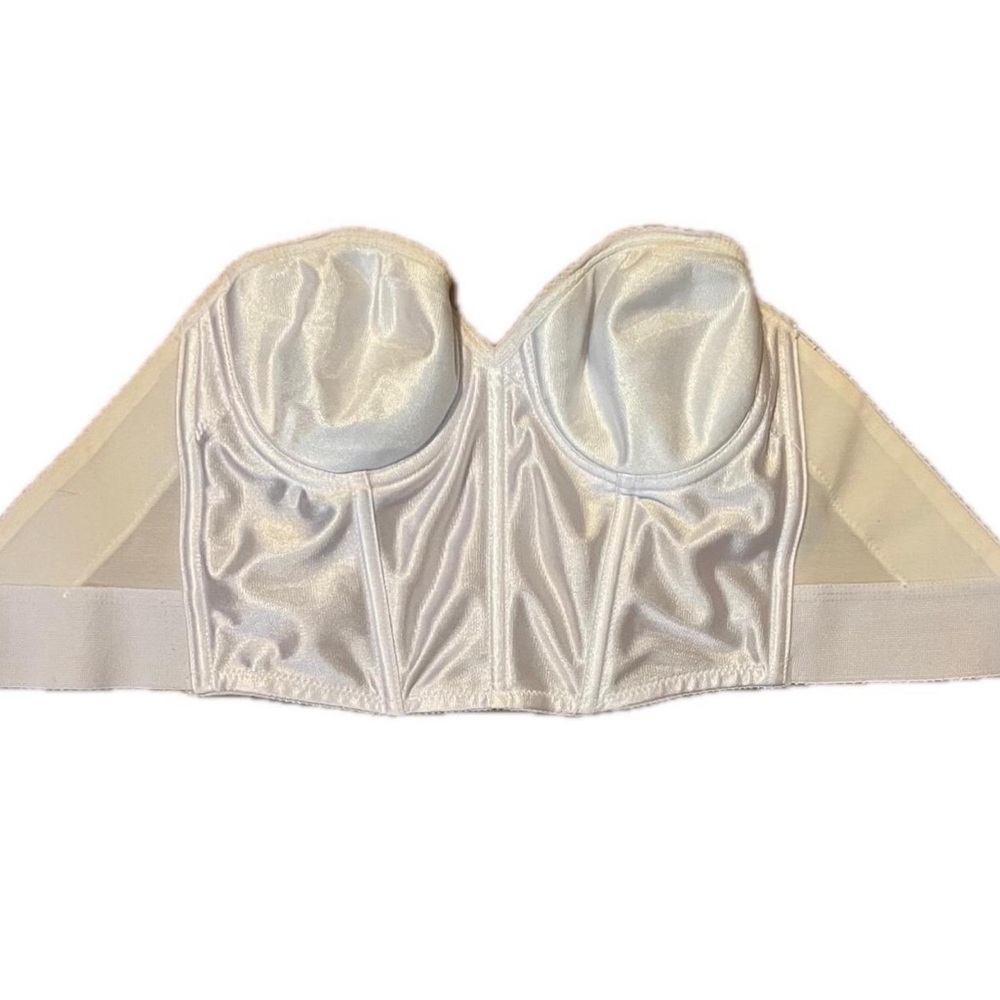 white cropped corset top